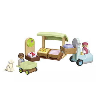 Afbeelding laden in galerijviewer, Playmobil 1.2.3. biologische marktkraam en heftruck - 71691
