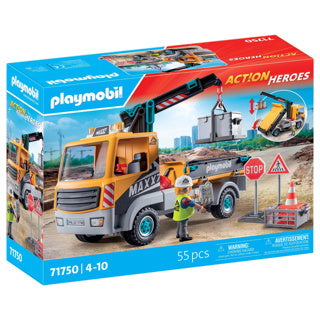 Afbeelding laden in galerijviewer, Playmobil 71750 vrachtwagen met kraan
