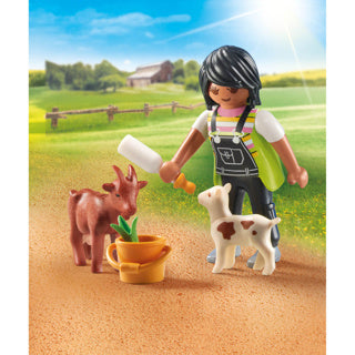 Afbeelding laden in galerijviewer, Playmobil 71759 vrouw met geiten | 2 stuks
