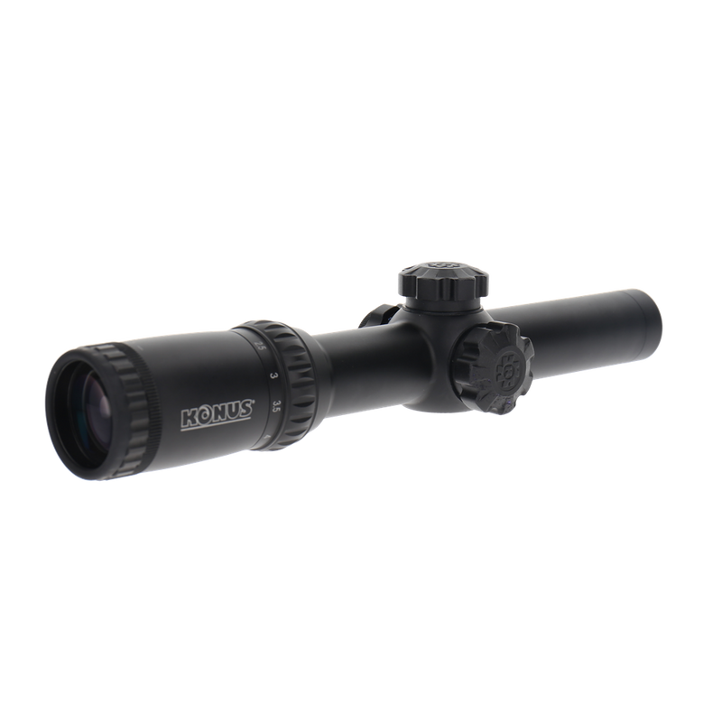 Afbeelding laden in galerijviewer, Konus Richtkijker Konuspro M-30 1-4x24 Met Verlicht Dradenkruis

