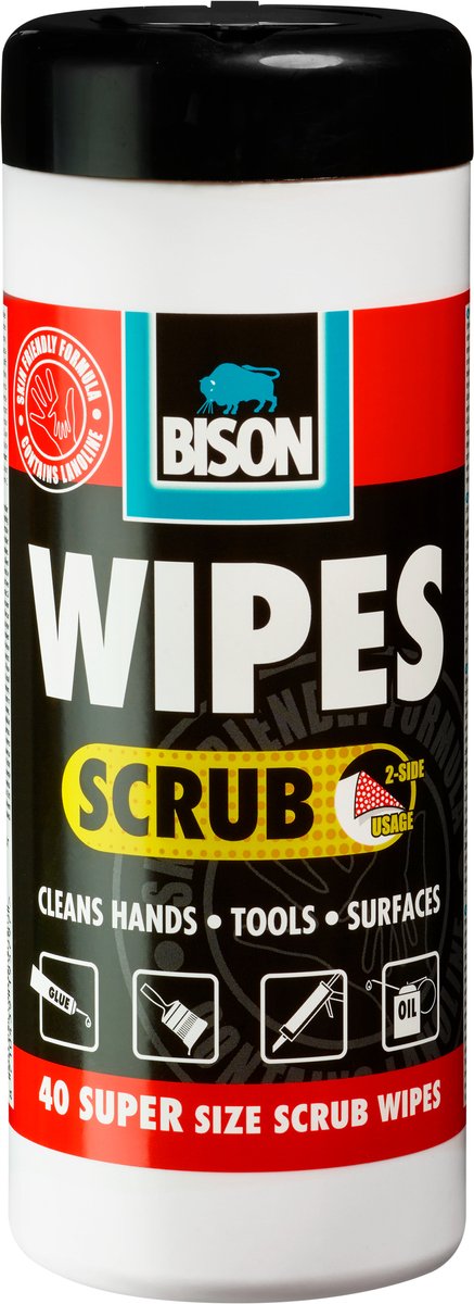 Bison wipes scrub 40pot*6 l264 - 6307276 - 6307276