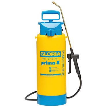 Gloria - prima 8 - 8l drukspuit met lans en messing mondstuk