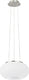 Eglo optica - hanglamp - 2 lichts - ø280mm. - nikkel-mat - wit