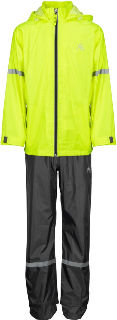 Ralka regenpak waterdicht ademend - junior -reflectie - fluorgeel - 164