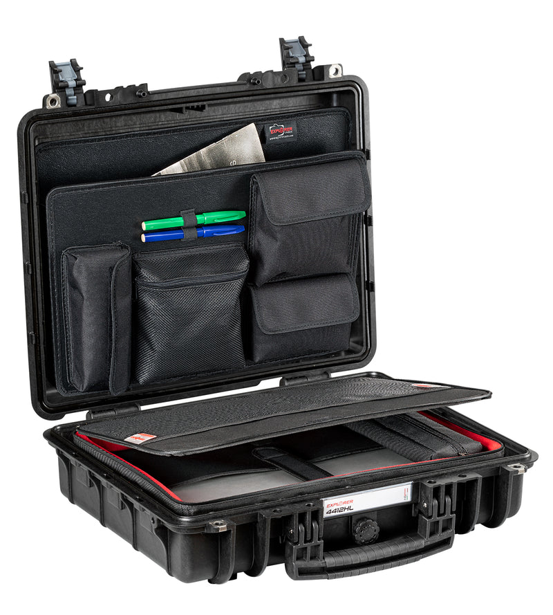Afbeelding laden in galerijviewer, Explorer Cases 4412HL Koffer Zwart met Laptop Tas
