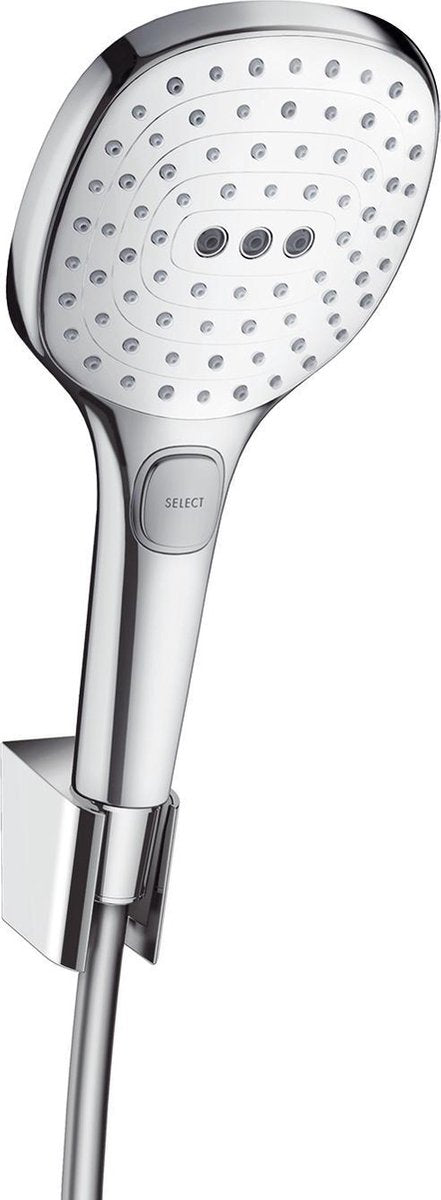 Hansgrohe raindance select e badset 120 3jet met doucheslang 160 cm wit chroom
