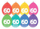 Haza ballonnen 60 jaar pak a 8 stuks