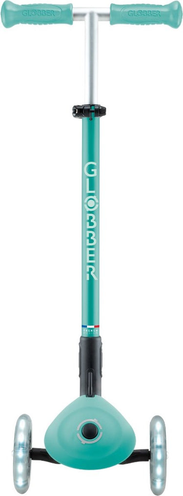 Globber 3-wiel step - primo foldable plus lights mint - munt - lichtgevende wielen - vouwbaar - in hoogte verstelbaar - vanaf 3 tot 9 jaar