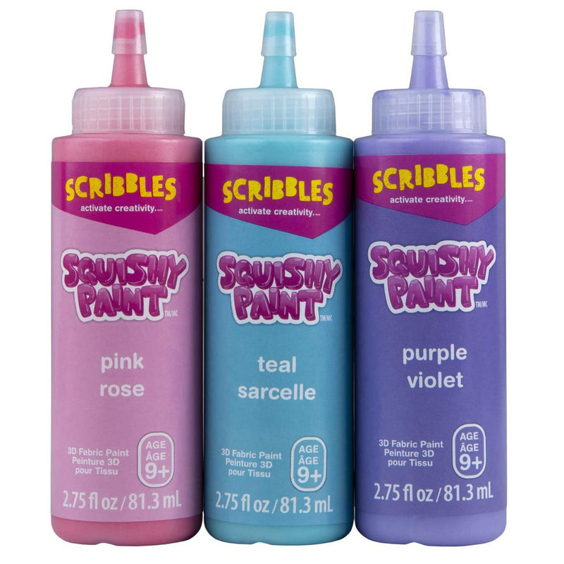 Afbeelding laden in galerijviewer, Scribbles • squishy 3d textielverf 81,3ml unicorn 3stuks
