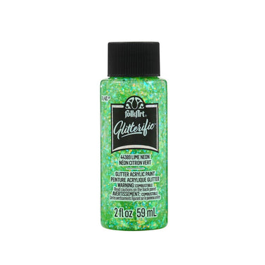 Folkart • glitterific acrylic paint neon lime 59ml