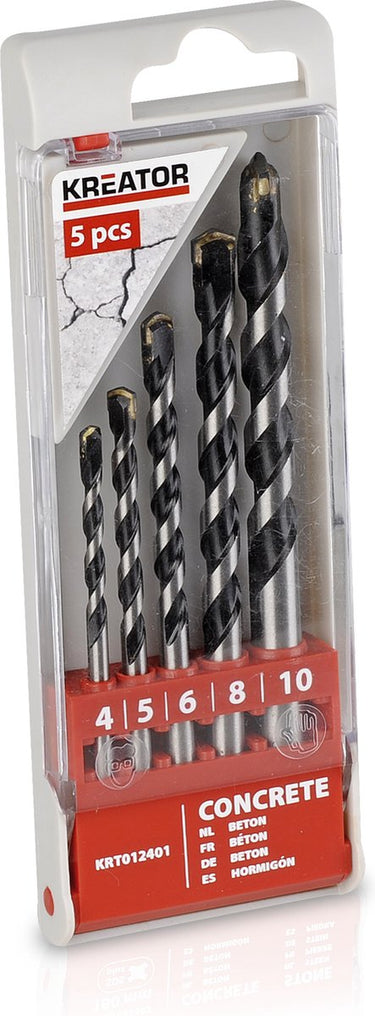Kreator - accessories - krt012401 - betonborenset - ø 4-10mm - 5 st.