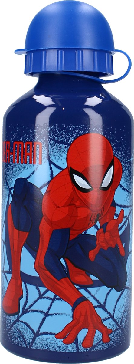 Vadobag spider-man - schoolbeker en drinkfles - blauw - 500ml