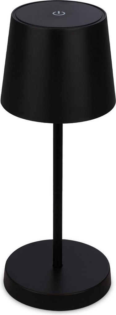 Briloner - oplaadbare tafellamp - snoerloze lamp - dimbaar - met batterij - usb-c - 2,6w - ip44 - binnen buiten - zwart - 26 x 10.5cm