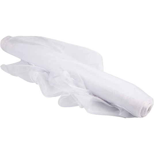 Creotime organza stof, b: 50 cm, wit, 10 m