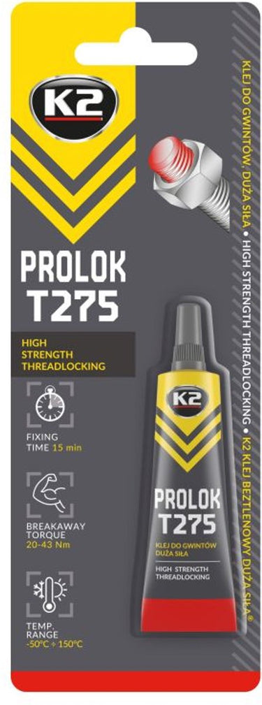 K2 techniek serie - schroefdraadafdichtmiddel - hoge sterkte - rood - 6 ml