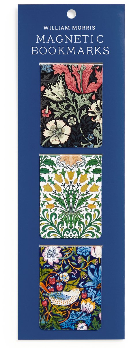 William morris magnetic bookmark set