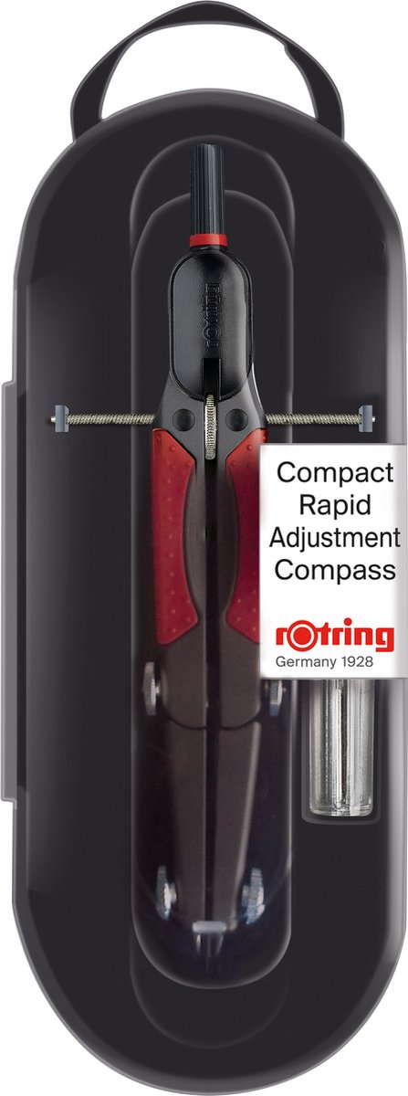 Rotring compact snel aanpasbare kompas | cirkels tot 360 mm