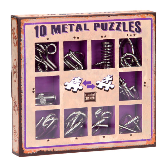 Eureka breinpuzzelset paars, 10st.