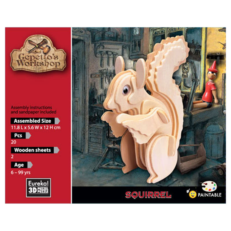 Afbeelding laden in galerijviewer, Eureka gepetto's workshop houten bouwpakket 3d - eekhoorn
