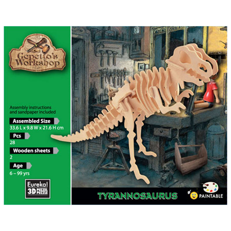 Afbeelding laden in galerijviewer, Eureka gepetto's workshop houten bouwpakket 3d - tyrannosaurus
