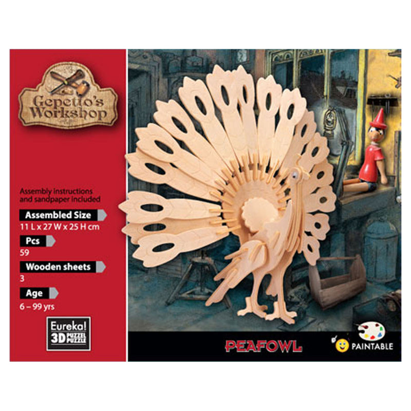 Afbeelding laden in galerijviewer, Eureka gepetto's workshop houten bouwpakket 3d - pauw

