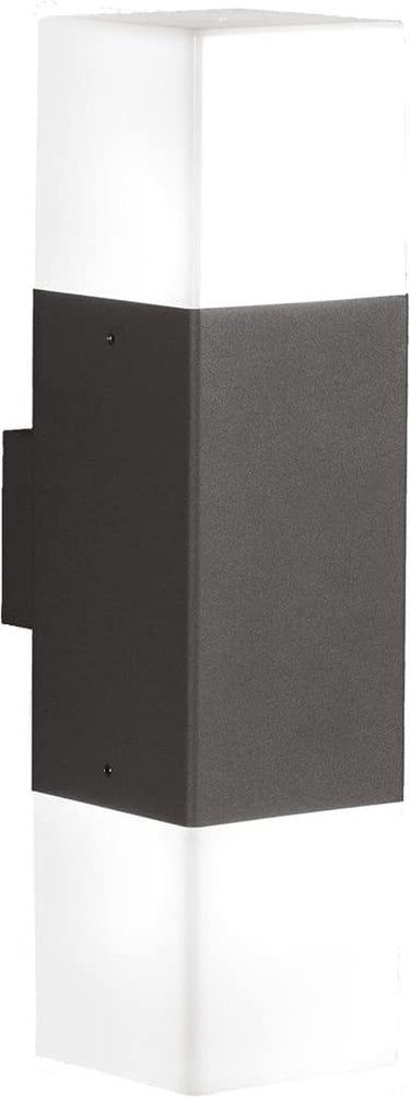 Trio hudson - wandlamp - antraciet - incl. 2x e14 3,5 w - verlichting omhoog en omlaag - wandmontage - niet dimbaar - buitenverlichting - ip44