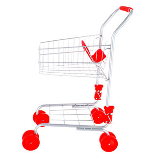 Afbeelding laden in galerijviewer, Winkelwagen rood metaal
