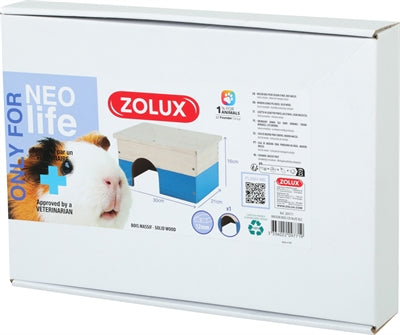 Afbeelding laden in galerijviewer, Zolux neolife houten huisje cavia blauw
