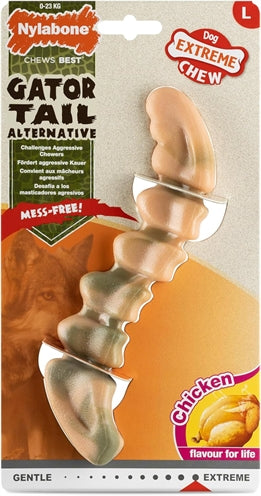 Afbeelding laden in galerijviewer, Nylabone Extreme chew gator tail kipsmaak
