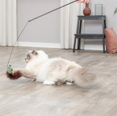 Afbeelding laden in galerijviewer, Trixie kattenhengel muis kunststof pluche
