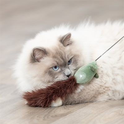 Afbeelding laden in galerijviewer, Trixie kattenhengel muis kunststof pluche
