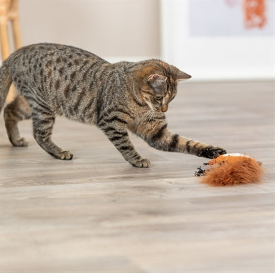 Afbeelding laden in galerijviewer, Trixie eekhoorn pluche met veerstaart met catnip
