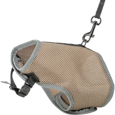 Afbeelding laden in galerijviewer, Trixie softtuig kat met riem taupe
