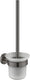 Plieger vigo wc borstel – toiletborstel met houder glas – wandhouder – 10 jaar garantie – geborsteld gunmetal