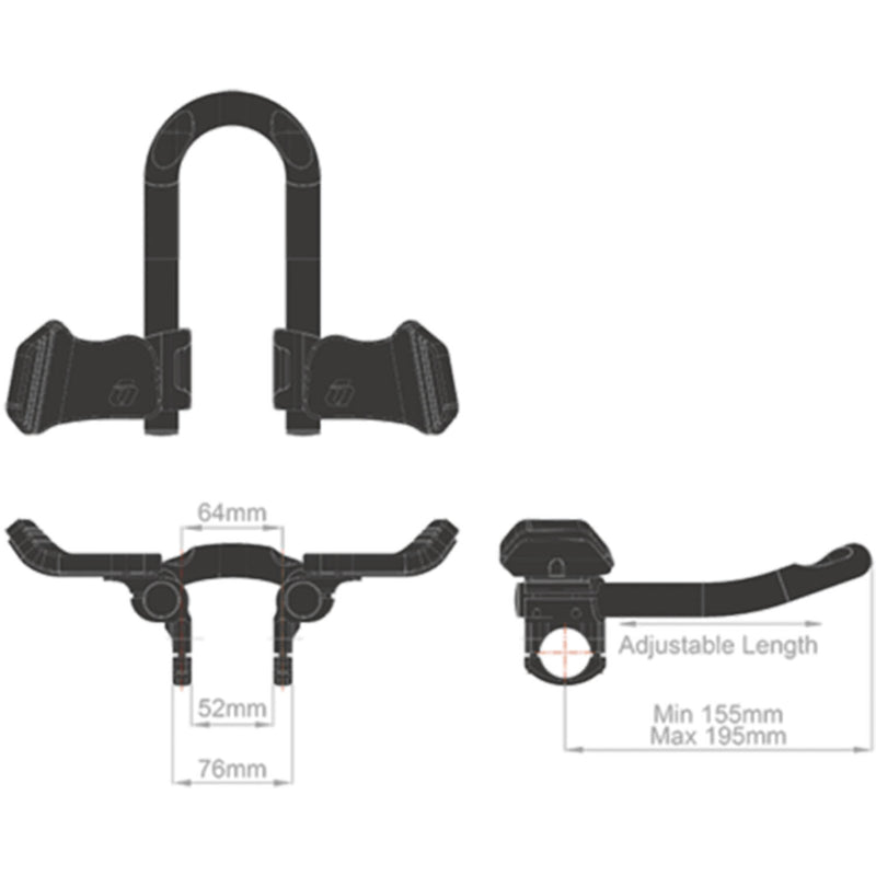 Afbeelding laden in galerijviewer, Controltech - falcon triathlon tt opzetstuur mini clip-on aluminium
