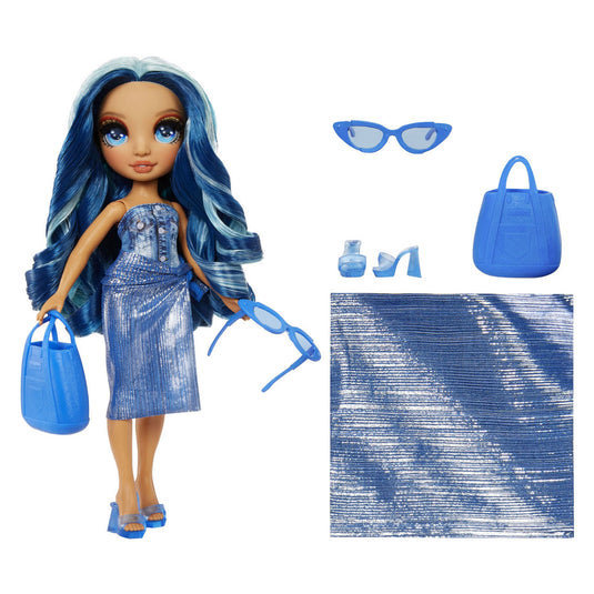 Rainbow high swim style-modepop - 28 cm - skyler (blauw)