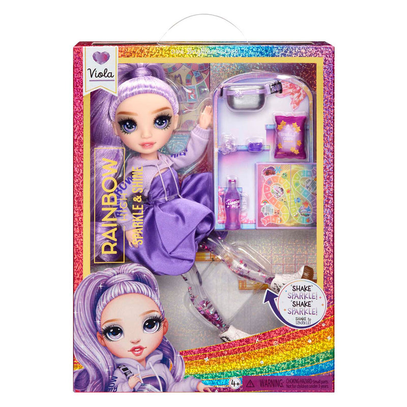 Afbeelding laden in galerijviewer, Rainbow high sparkle shine modepop - viola
