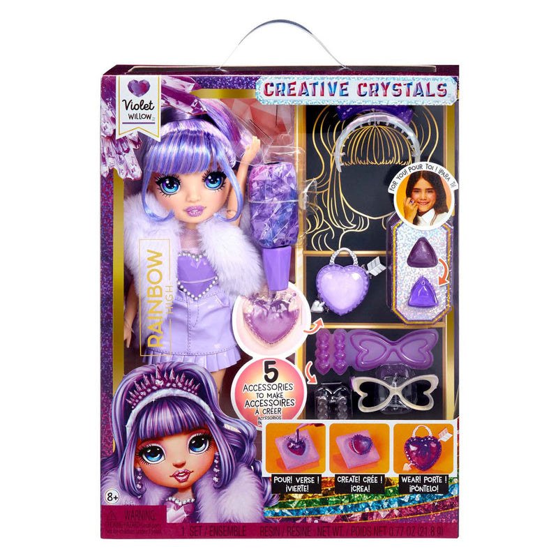 Afbeelding laden in galerijviewer, Rainbow high crystal fashion modepop - violet
