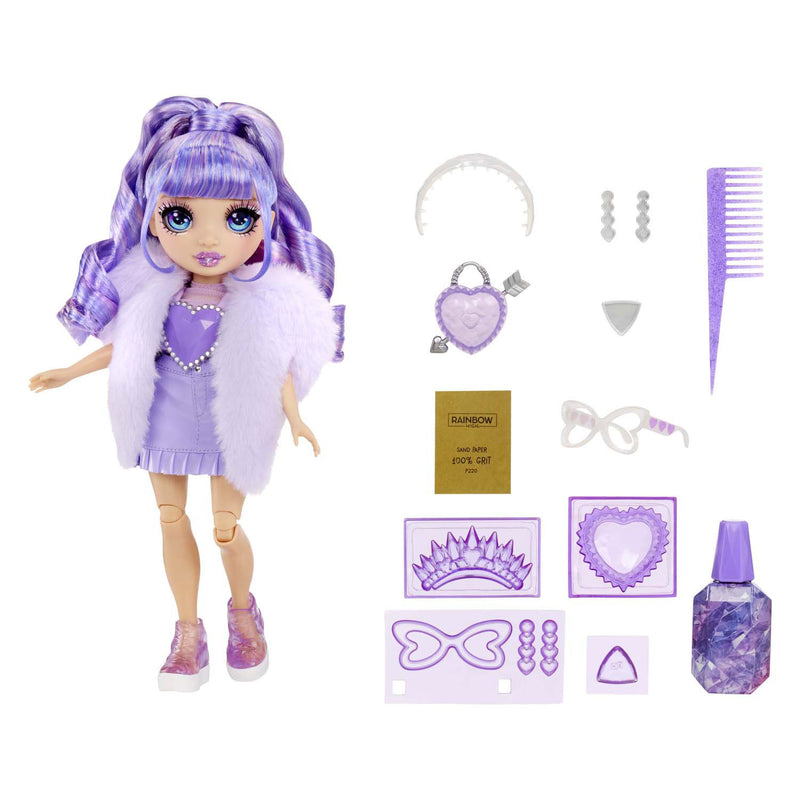 Afbeelding laden in galerijviewer, Rainbow high crystal fashion modepop - violet

