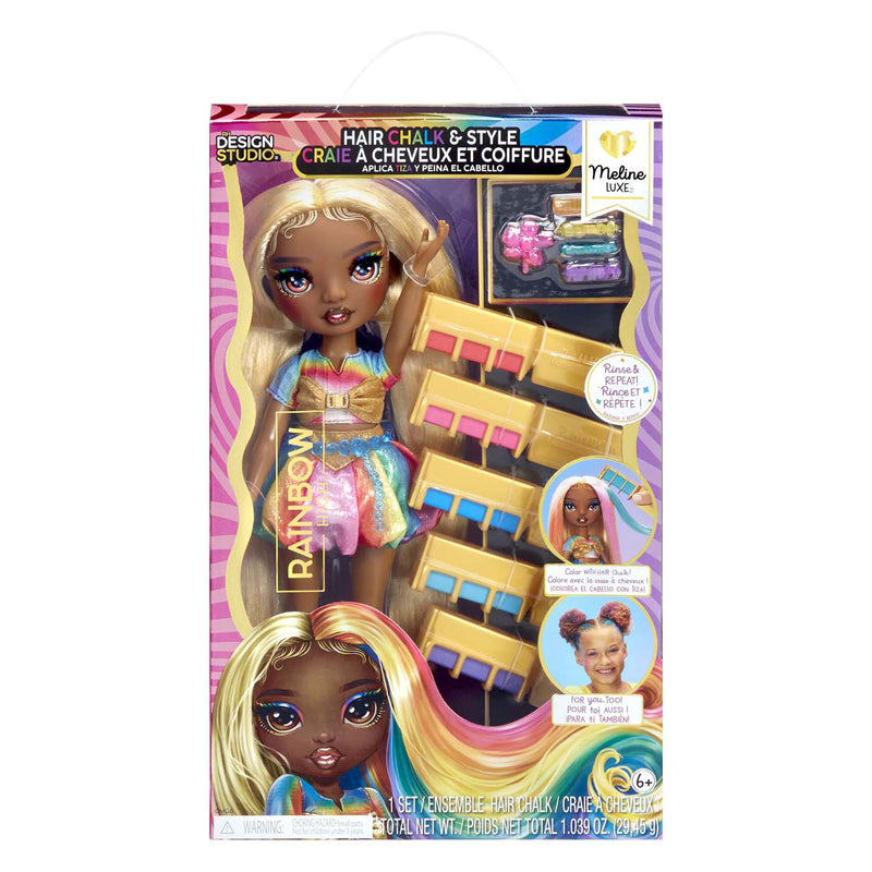 Afbeelding laden in galerijviewer, Mga entertainment rainbow high modepop met haarkrijt - meline goud
