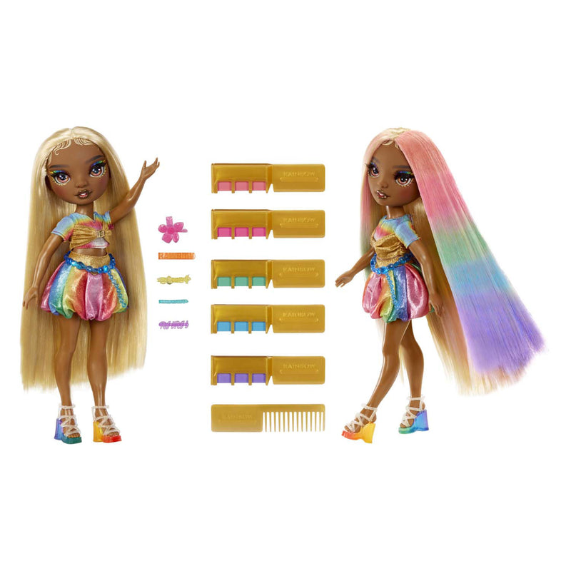 Afbeelding laden in galerijviewer, Mga entertainment rainbow high modepop met haarkrijt - meline goud

