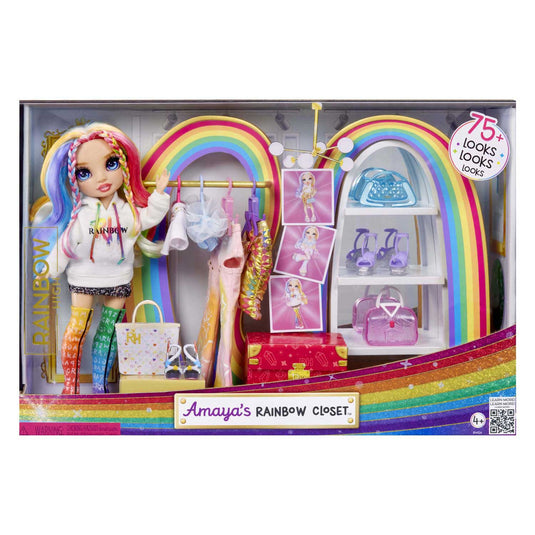 Rainbow high - amaya's rainbow closet playset - kleurrijke opbergoplossing