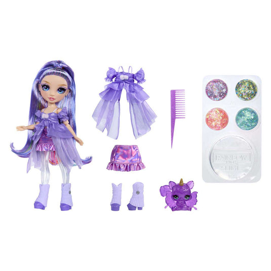 Rainbow high shimmers met slijm-modepop - violet (paars)