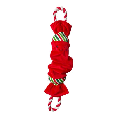 Afbeelding laden in galerijviewer, Happy pet top n tail ropee christmas cracker rood
