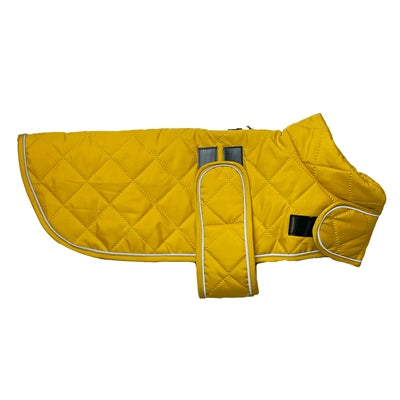 Afbeelding laden in galerijviewer, Happy pet hondenjas go walk quilted classic mosterd
