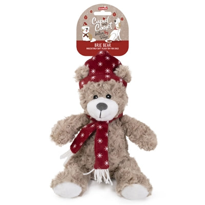 Afbeelding laden in galerijviewer, Rosewood brie beer met muts en sjaal rood
