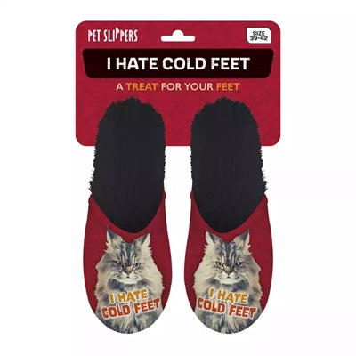 Afbeelding laden in galerijviewer, Pantoffel i hate cold feet rood zwart
