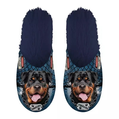 Afbeelding laden in galerijviewer, Pantoffel rottweiler donkerblauw
