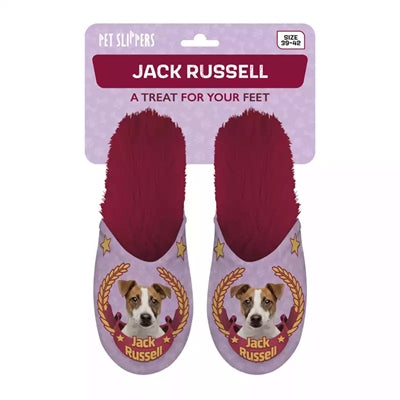 Afbeelding laden in galerijviewer, Pantoffel jack russel roze fuchsia
