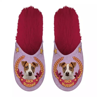 Afbeelding laden in galerijviewer, Pantoffel jack russel roze fuchsia
